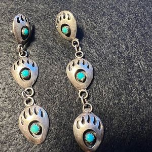 Dangle turquoise earrings